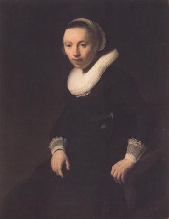 REMBRANDT Harmenszoon van Rijn Portrait of a young woman seated (mk33) Sweden oil painting art